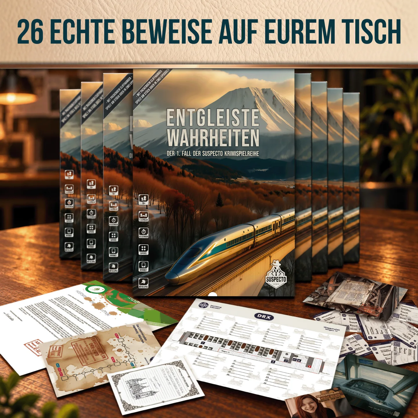 Fallakten und ausgelegte Beweisstücke aus Entgleiste Wahrheiten