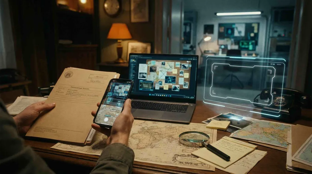 Gameplay des Suspecto Krimispiels – Hybrid Reality