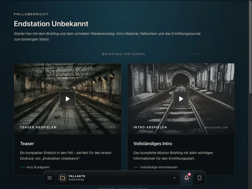 Fallübersicht und kompakte Navigation im Tablet-Querformat